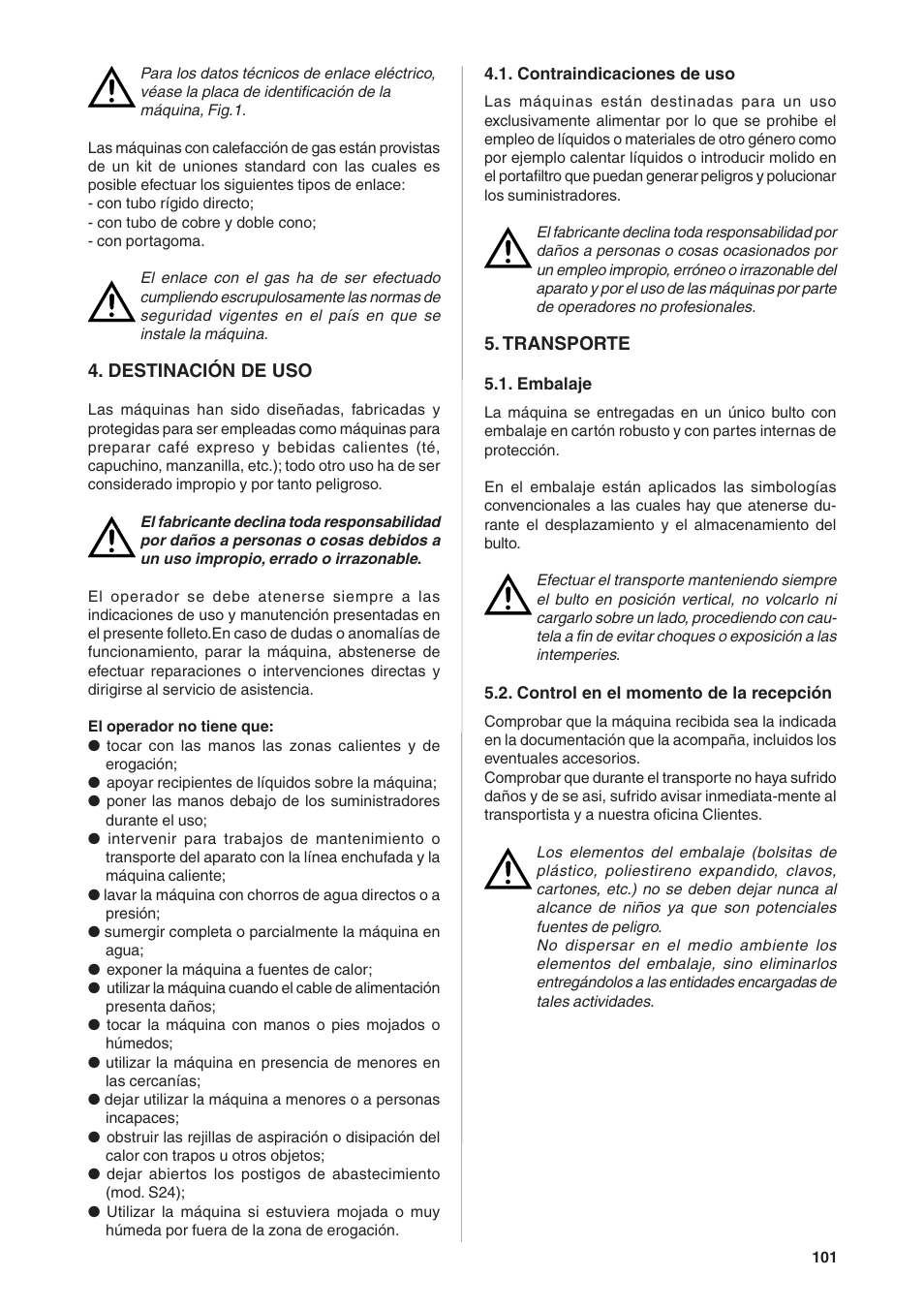 Rancilio S20 User Manual | Page 101 / 128