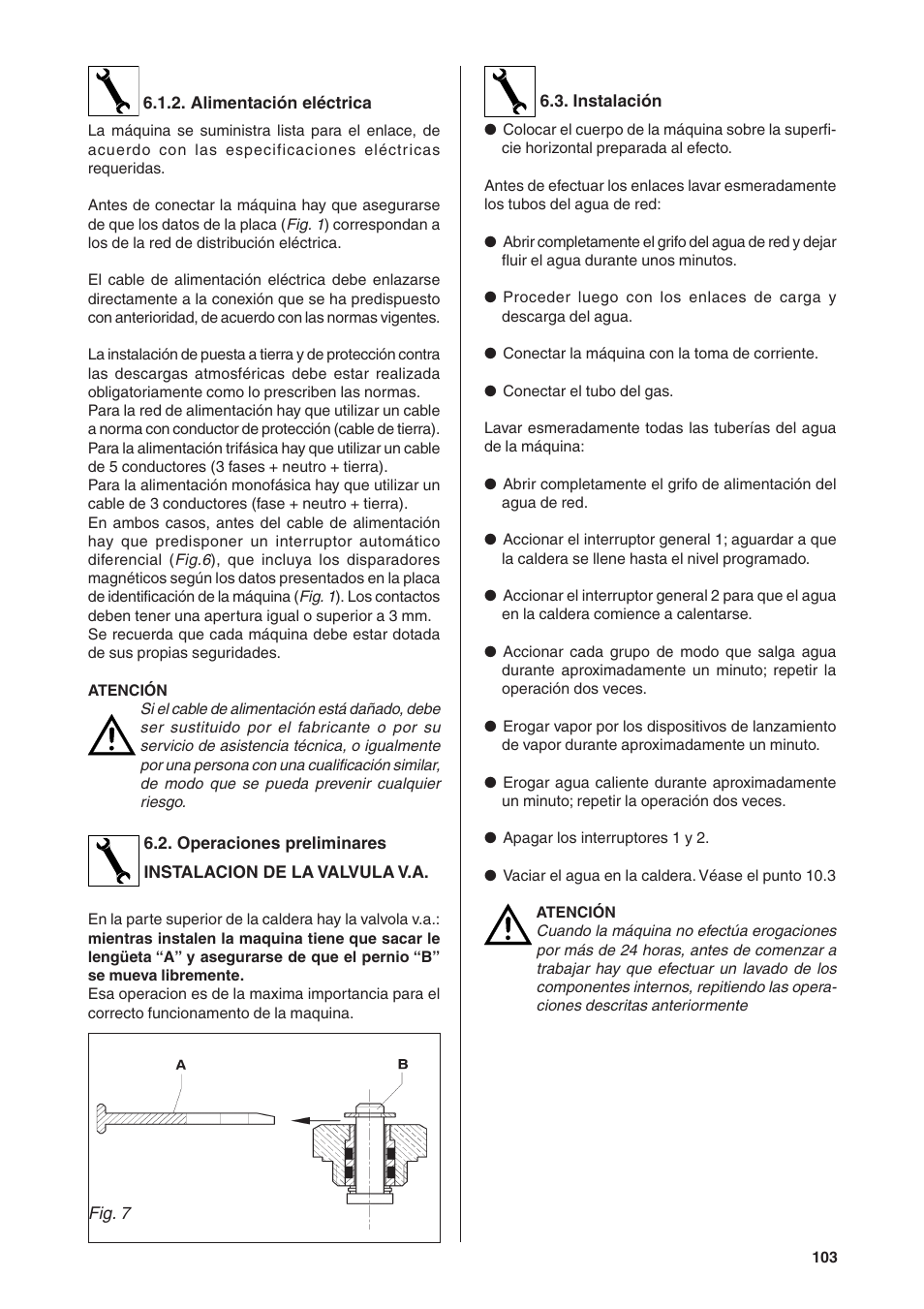 Rancilio S20 User Manual | Page 103 / 128