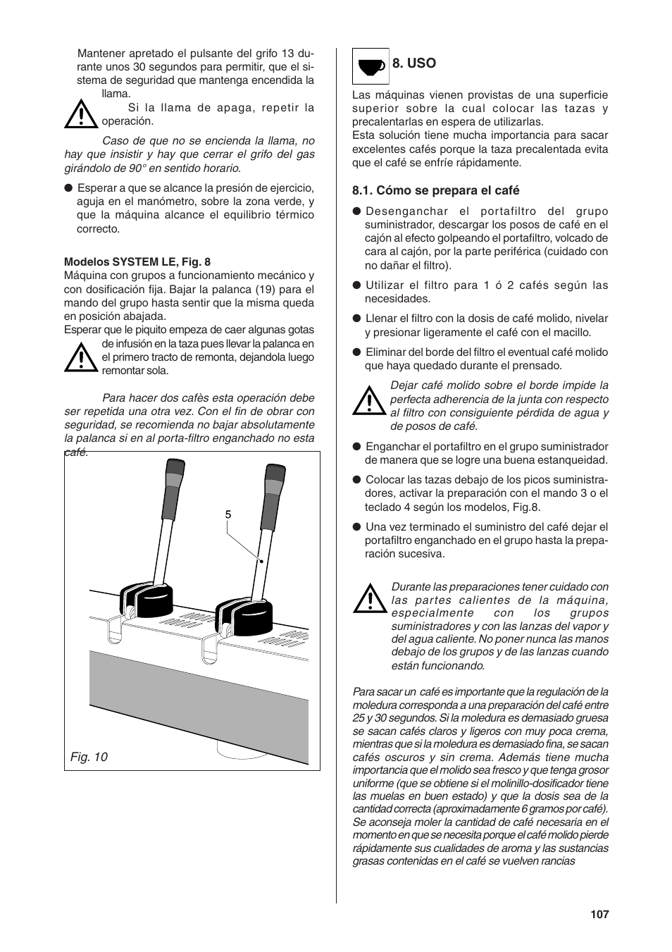 Rancilio S20 User Manual | Page 107 / 128