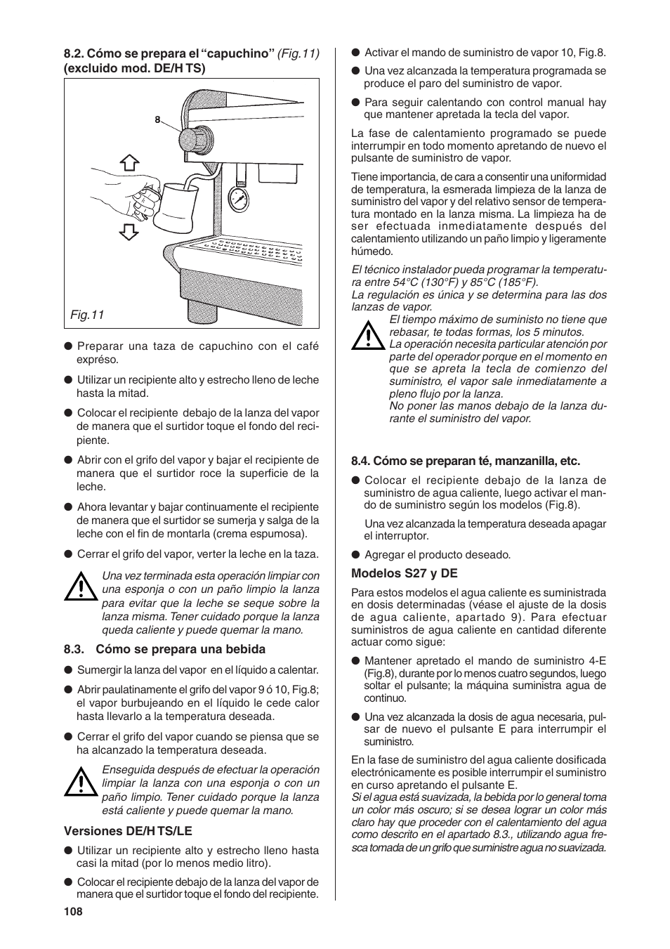 Rancilio S20 User Manual | Page 108 / 128