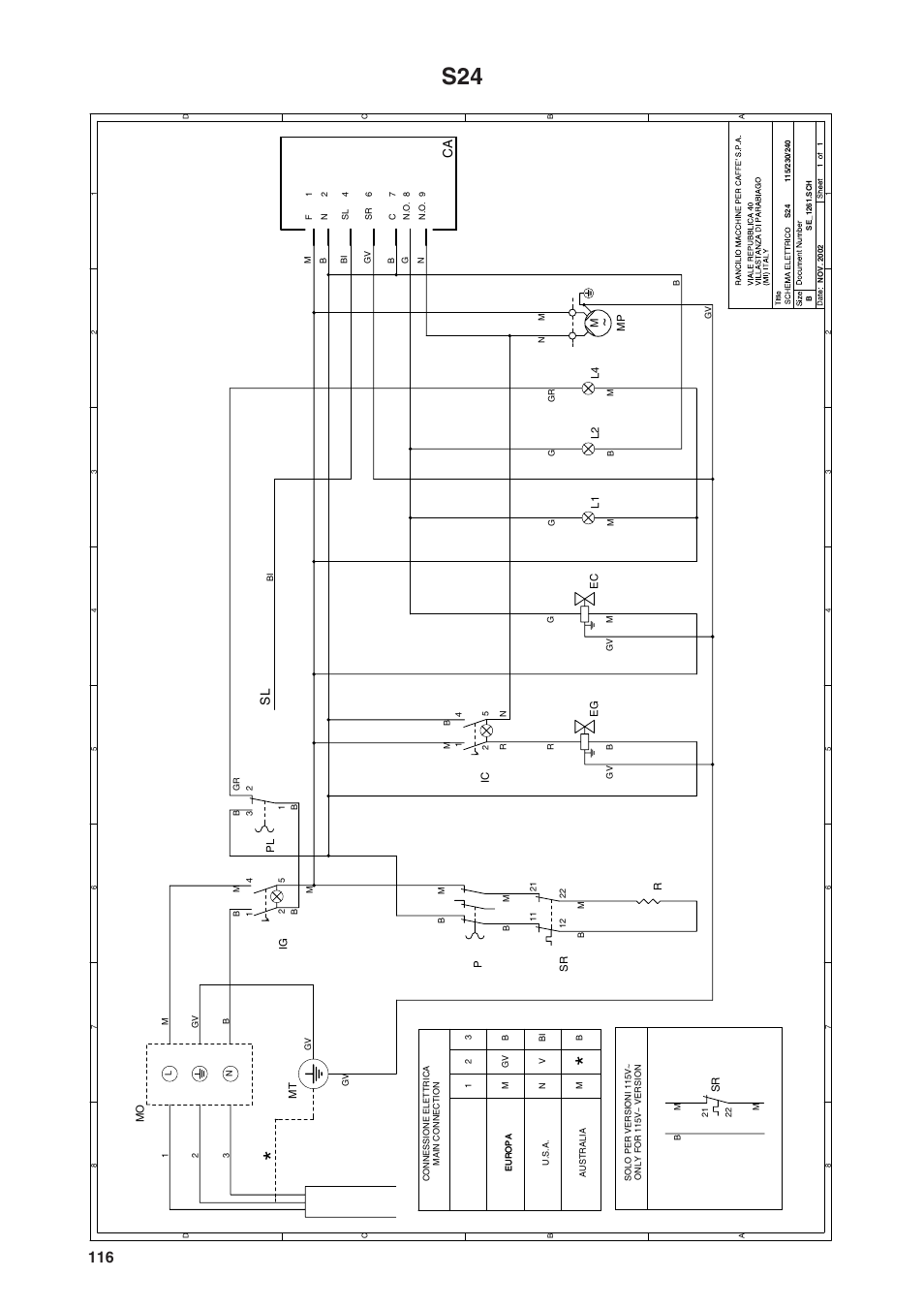 Rancilio S20 User Manual | Page 116 / 128