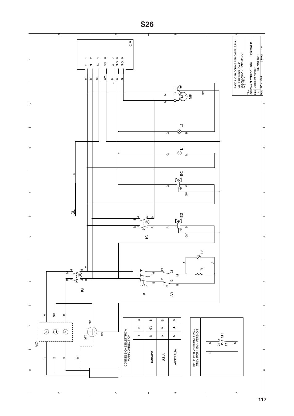 Rancilio S20 User Manual | Page 117 / 128