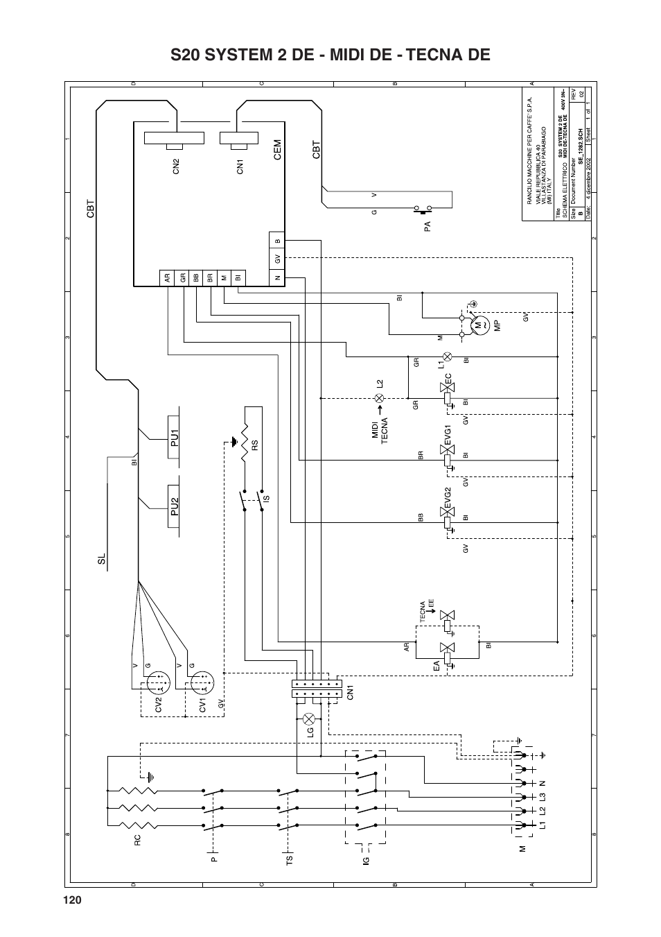 S20 system 2 de - midi de - tecna de | Rancilio S20 User Manual | Page 120 / 128
