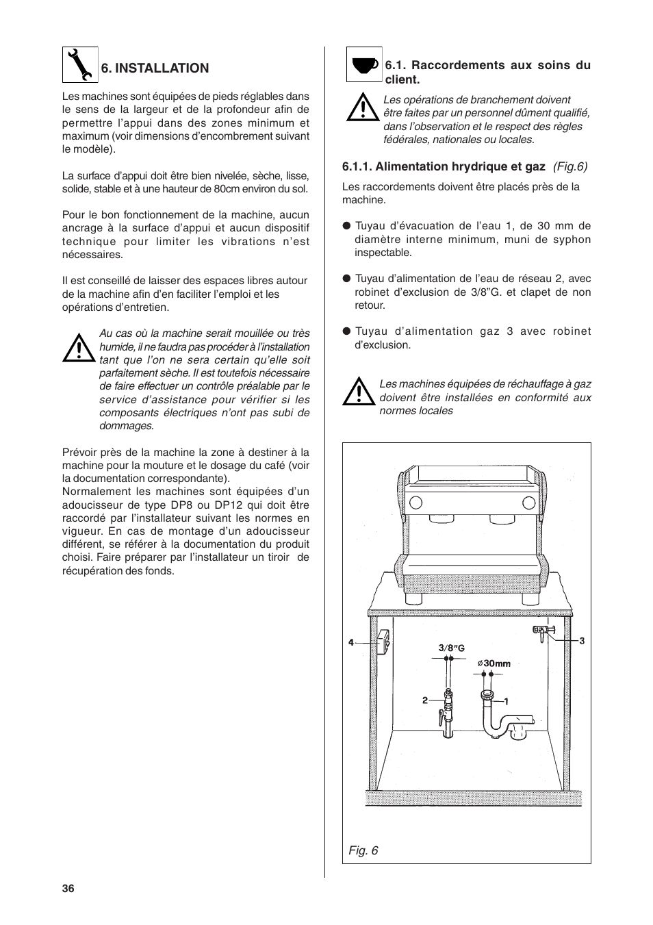 Rancilio S20 User Manual | Page 36 / 128