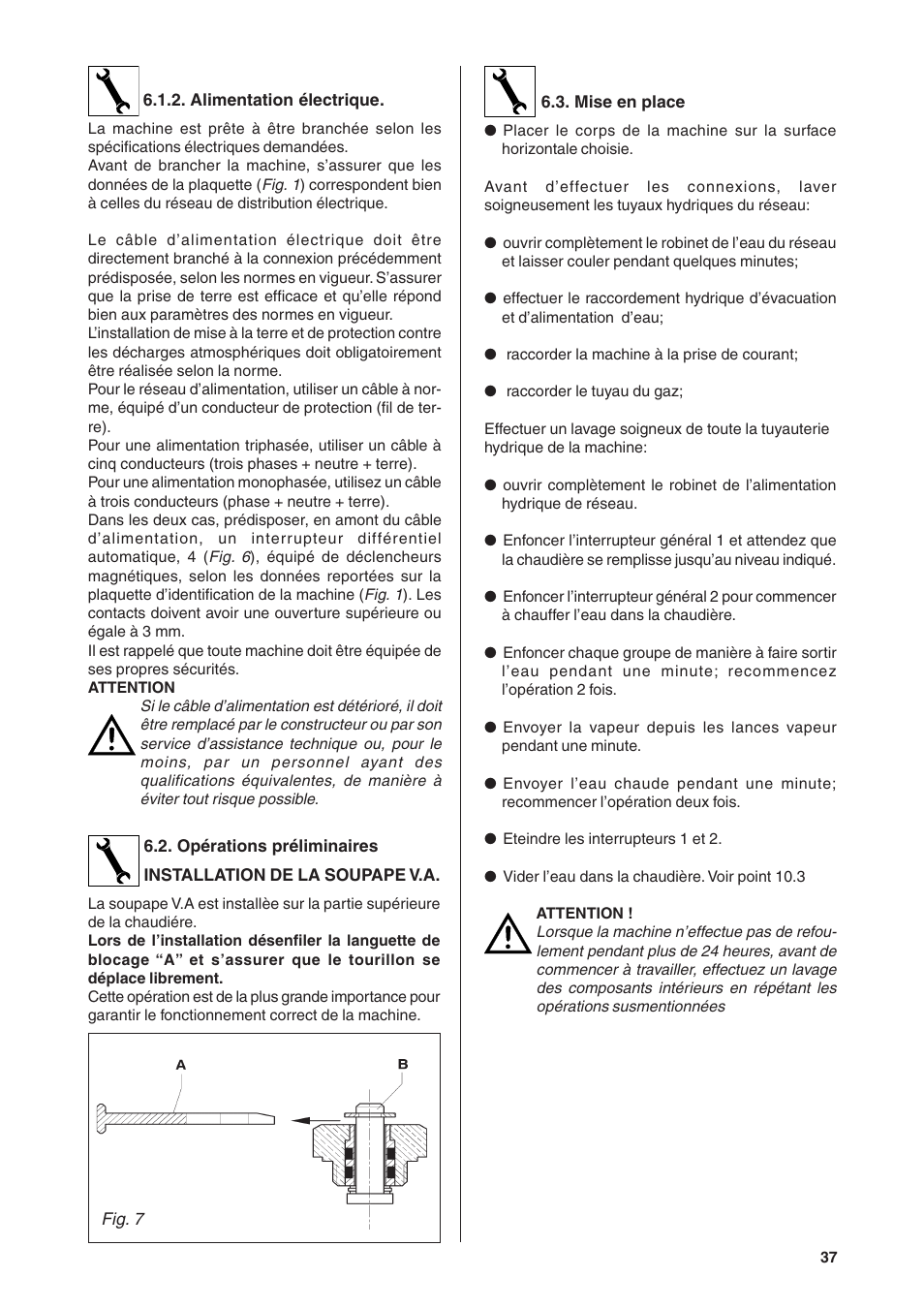 Rancilio S20 User Manual | Page 37 / 128