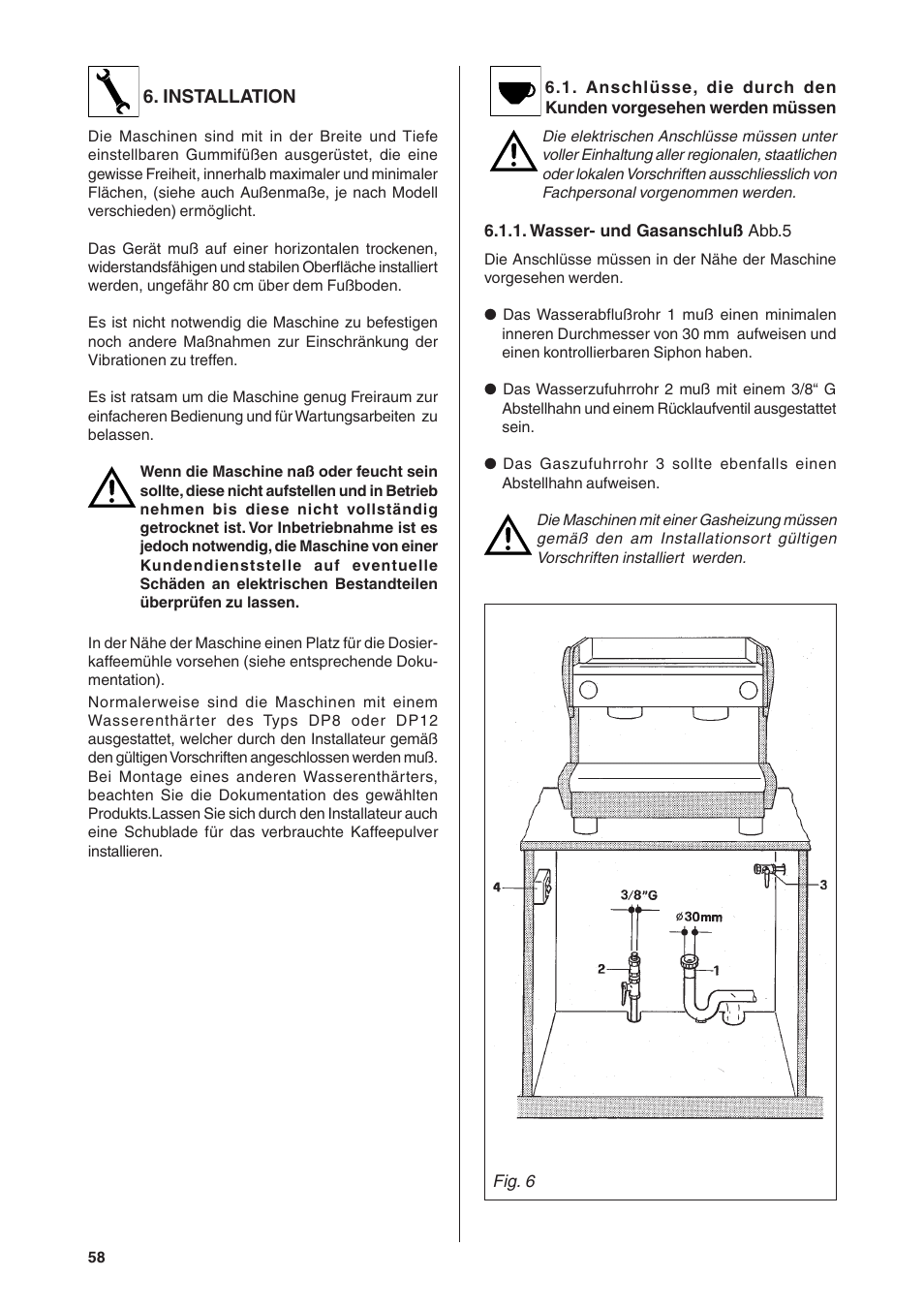 Rancilio S20 User Manual | Page 58 / 128