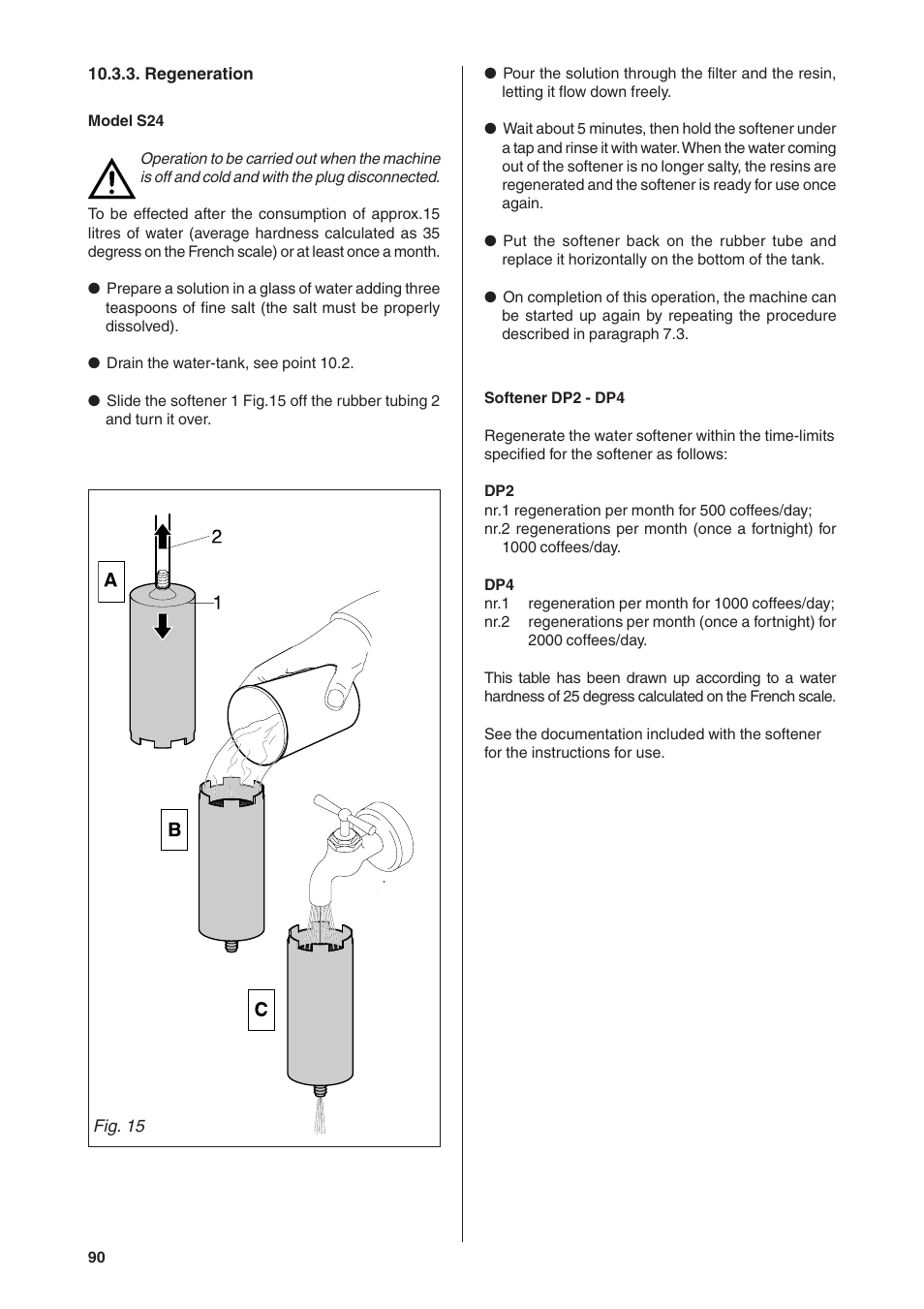Rancilio S20 User Manual | Page 90 / 128