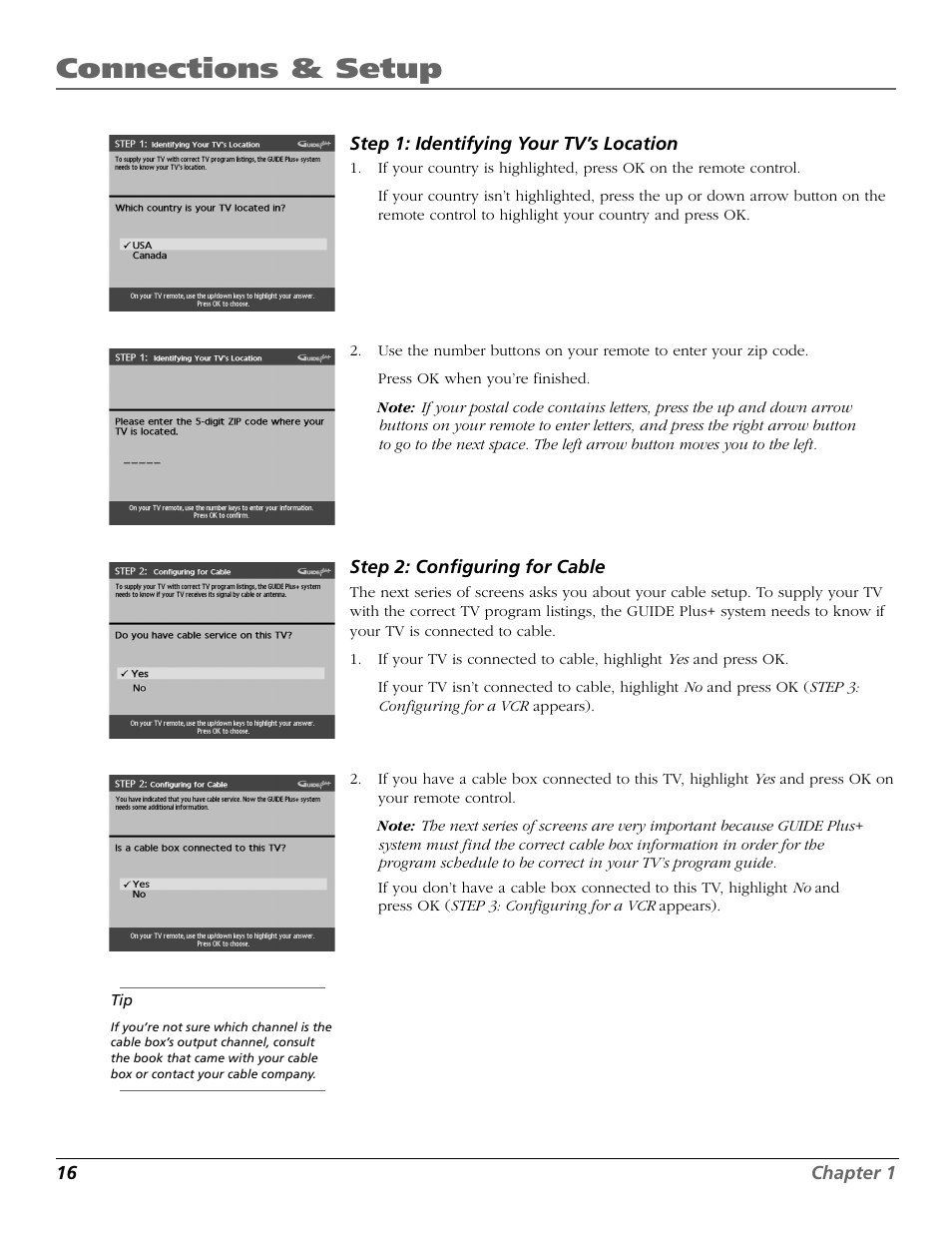 Connections & setup | RCA F19442 User Manual | Page 18 / 64