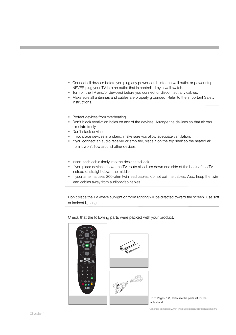 1 connections and setup, Things to consider before you connect | RCA LCD FLAT PANEL HDTV User Manual | Page 6 / 52