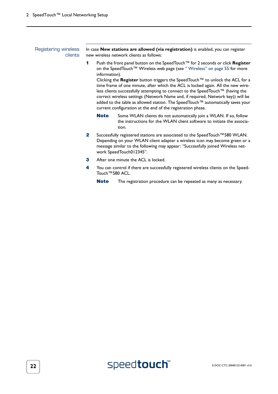 Registering wireless clients | RCA 580 User Manual | Page 24 / 104