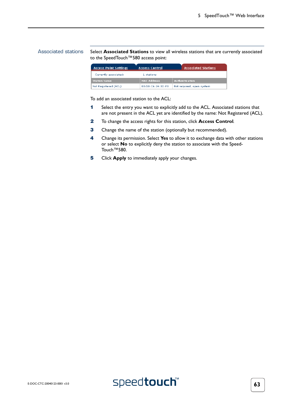 Associated stations | RCA 580 User Manual | Page 65 / 104