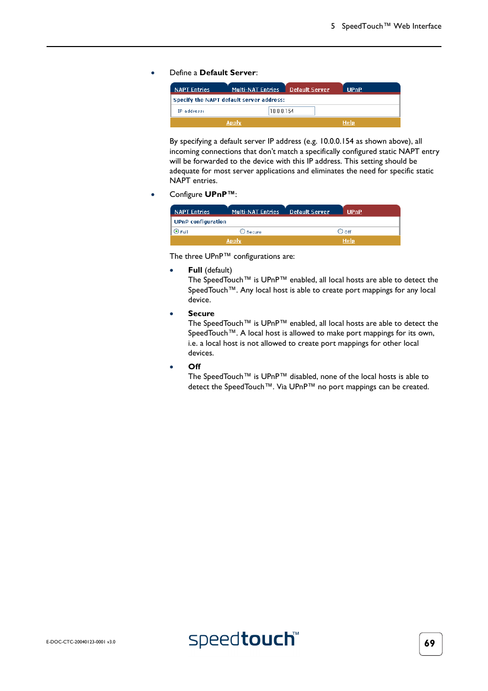 Configure upnp™:” on | RCA 580 User Manual | Page 71 / 104