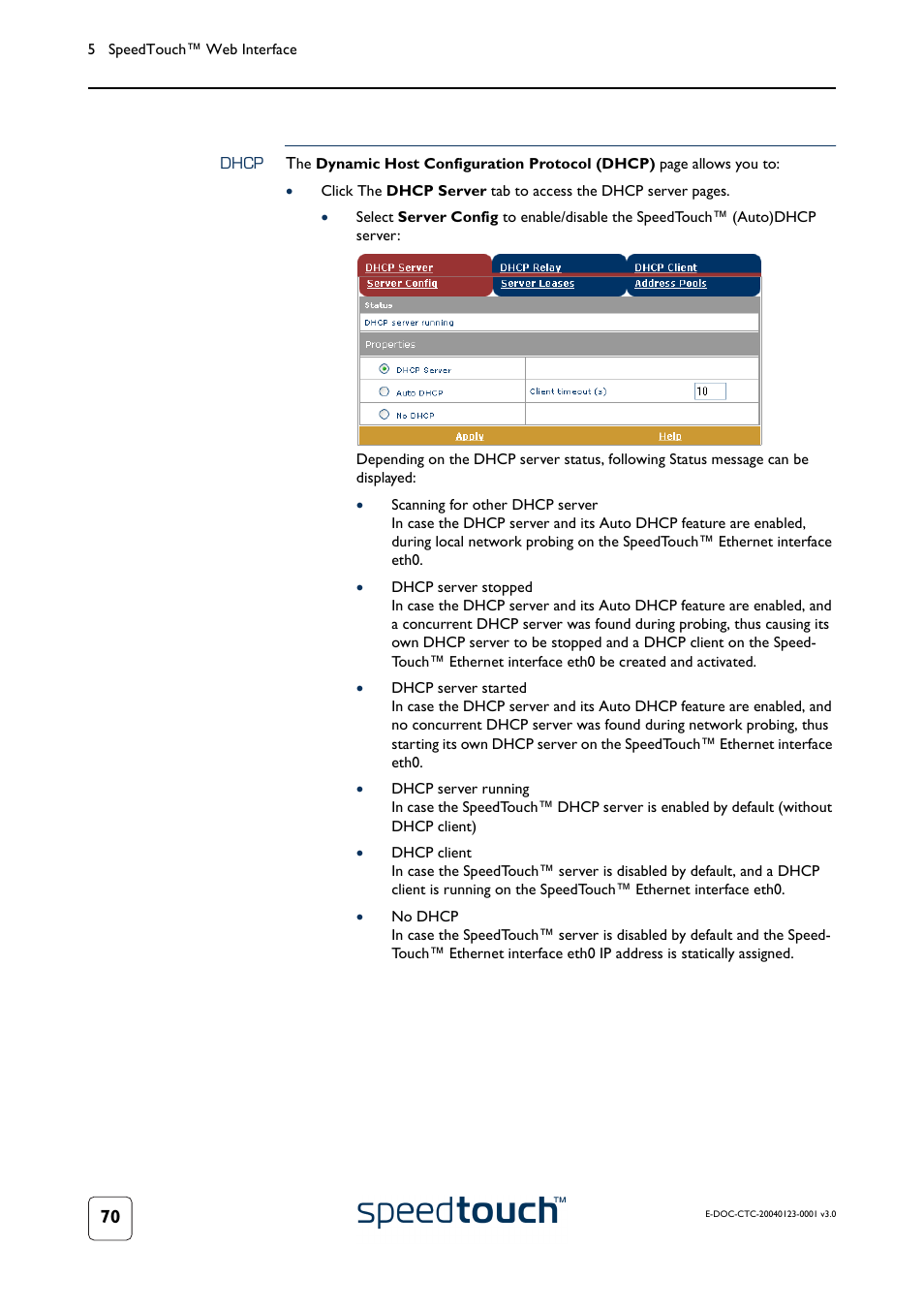 Dhcp | RCA 580 User Manual | Page 72 / 104