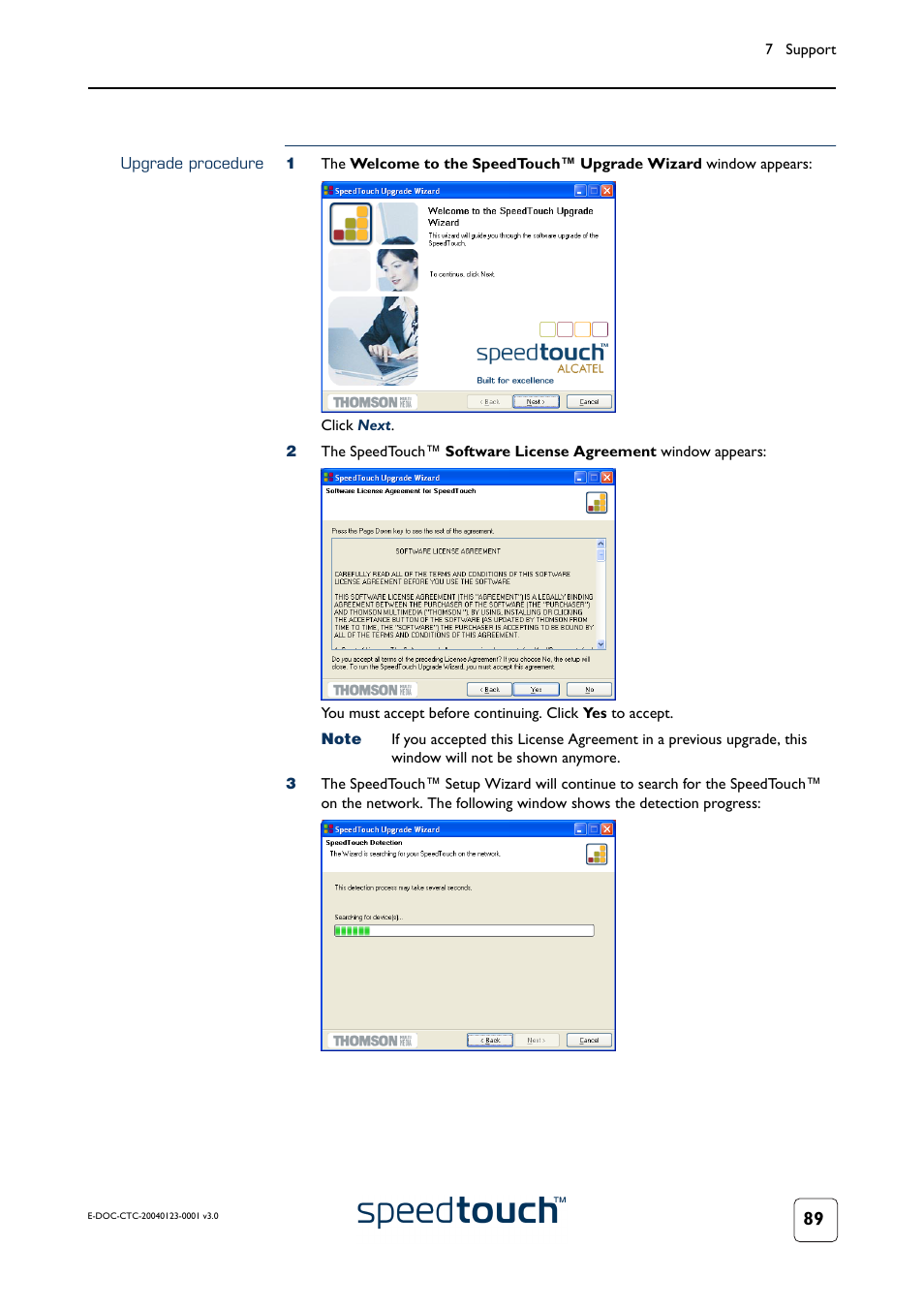 Upgrade procedure | RCA 580 User Manual | Page 91 / 104