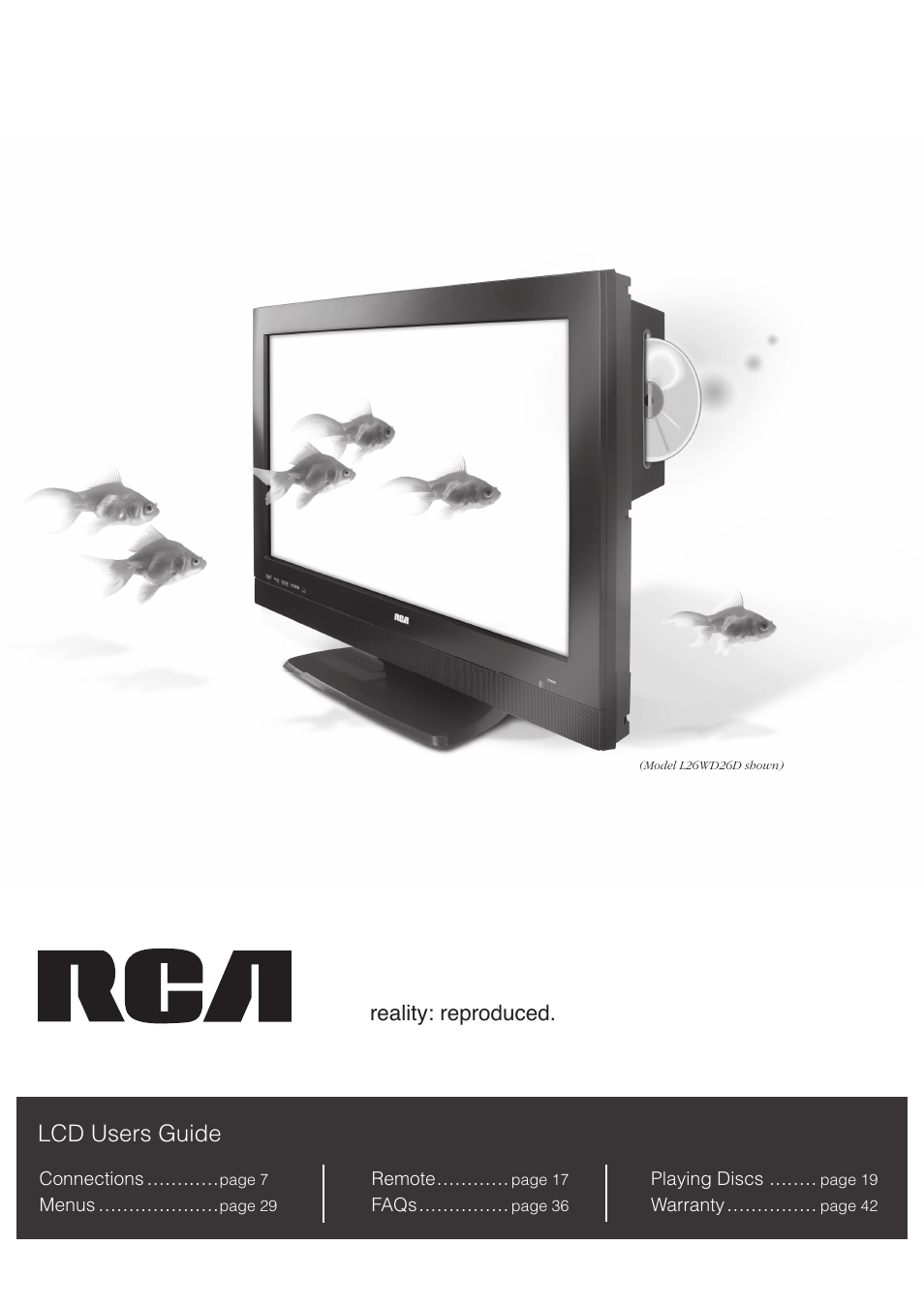 RCA L32WD26D User Manual | 44 pages