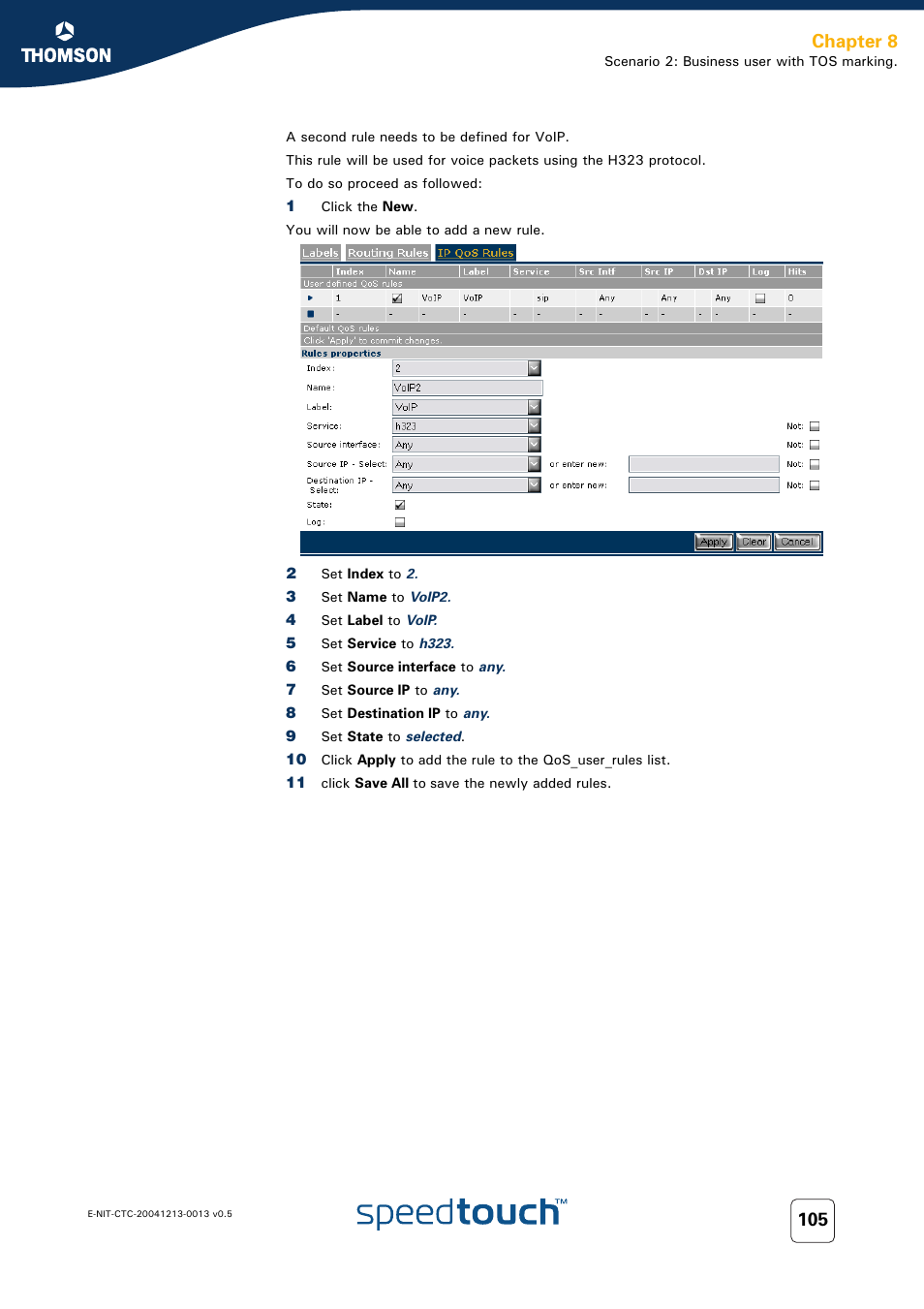 Chapter 8 | RCA THOMSON SpeedTouchTM (Wireless) Business DSL Router User Manual | Page 107 / 124