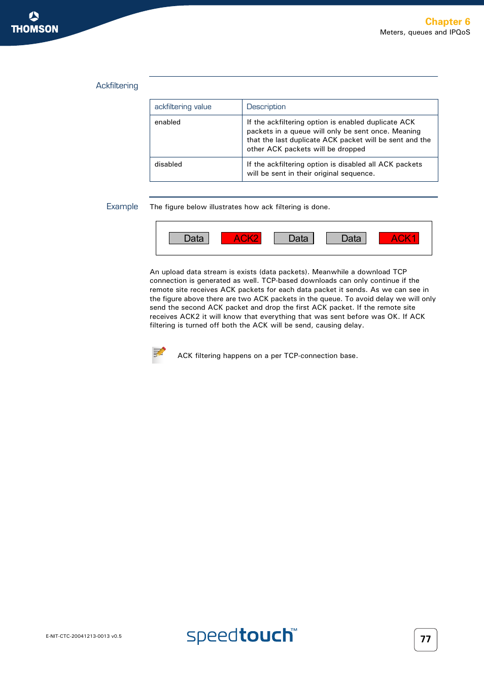 Ackfiltering, Example | RCA THOMSON SpeedTouchTM (Wireless) Business DSL Router User Manual | Page 79 / 124