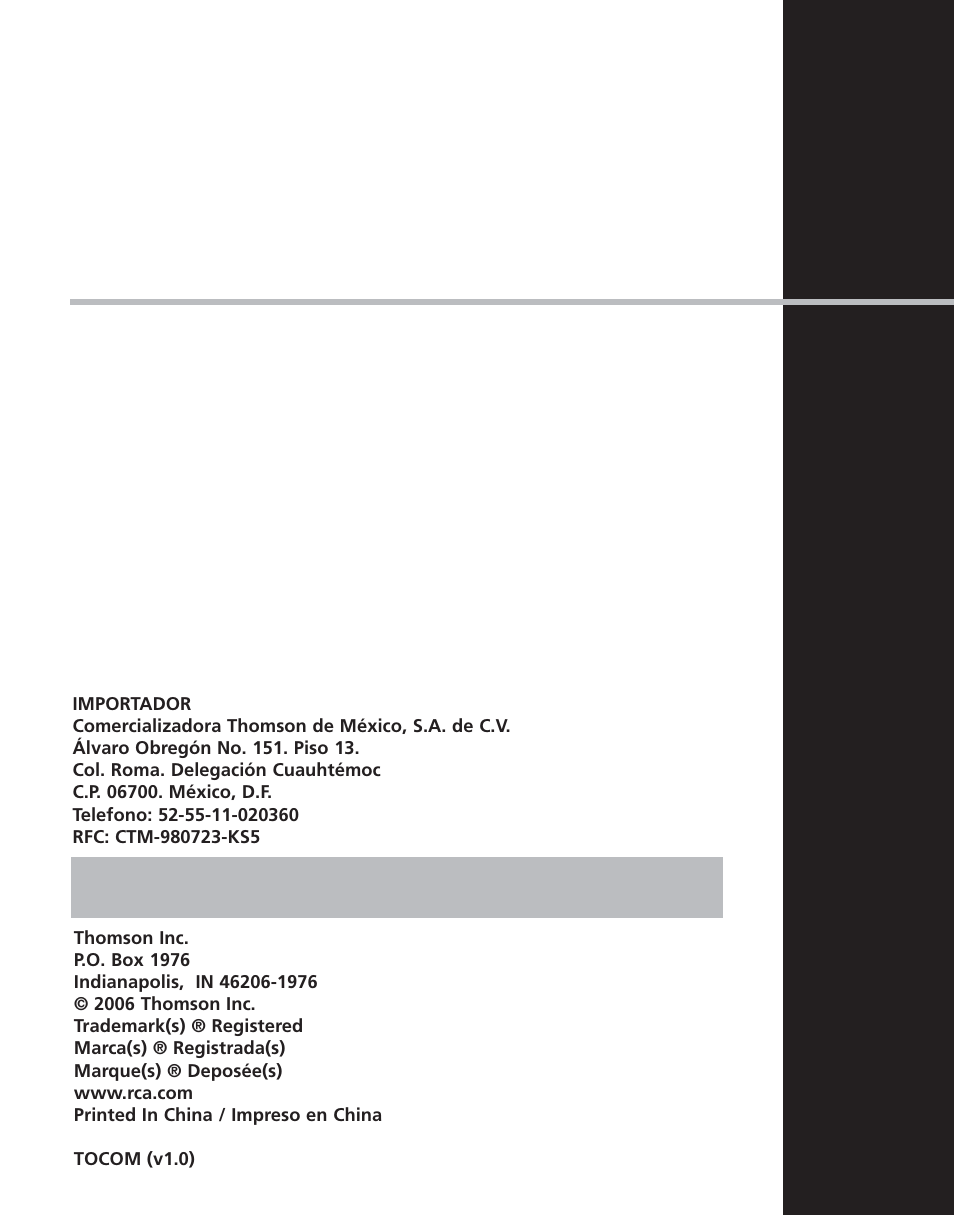 RCA TC1501FM User Manual | Page 48 / 48