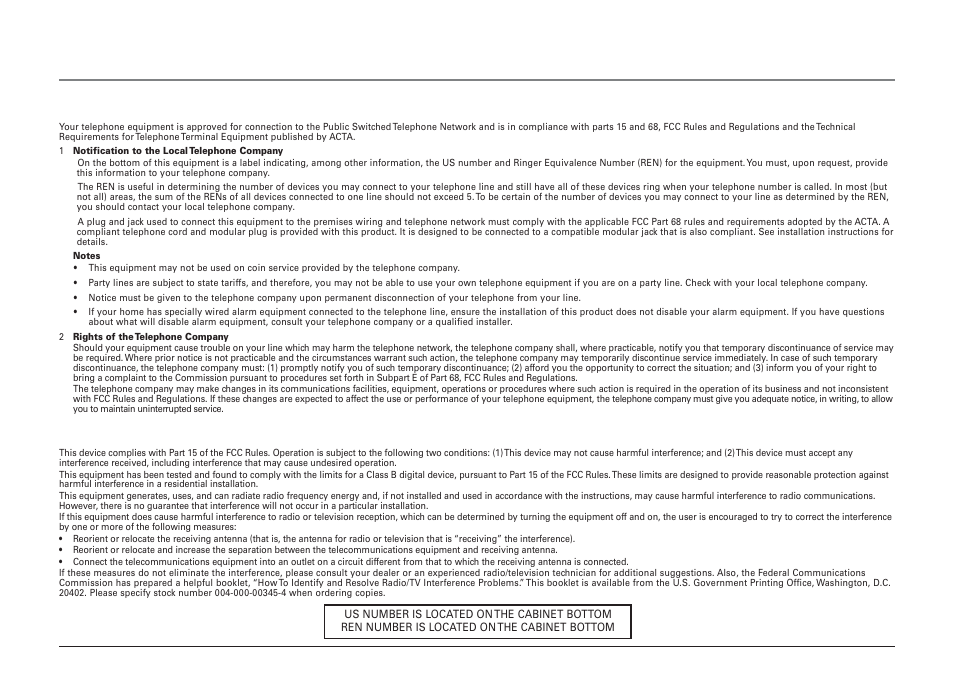 Important information, 2equipment approval information, Interference information | RCA 25403 User Manual | Page 2 / 48