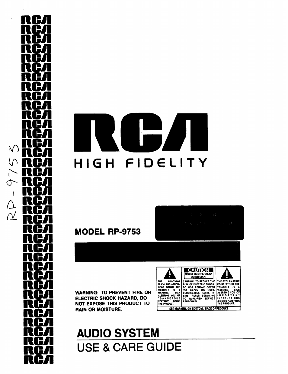 RCA RP-9753 User Manual | 32 pages