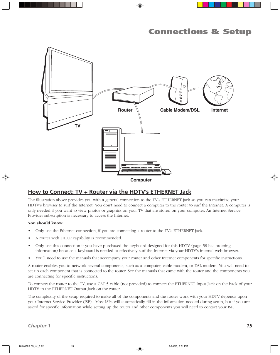 Connections & setup | RCA SCENIUM HDLP50W151 User Manual | Page 17 / 96