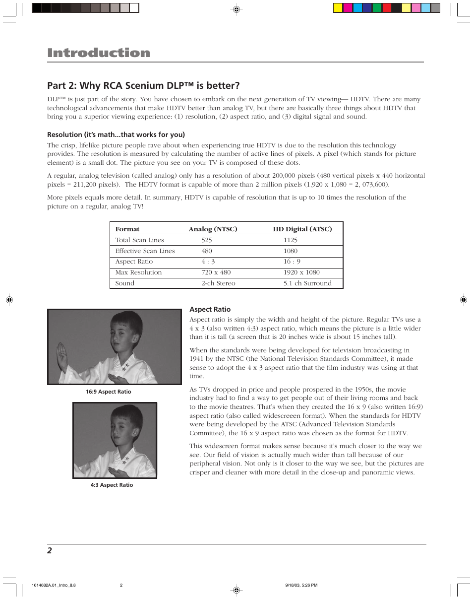 Introduction, Part 2: why rca scenium dlp™ is better | RCA SCENIUM HDLP50W151 User Manual | Page 4 / 96