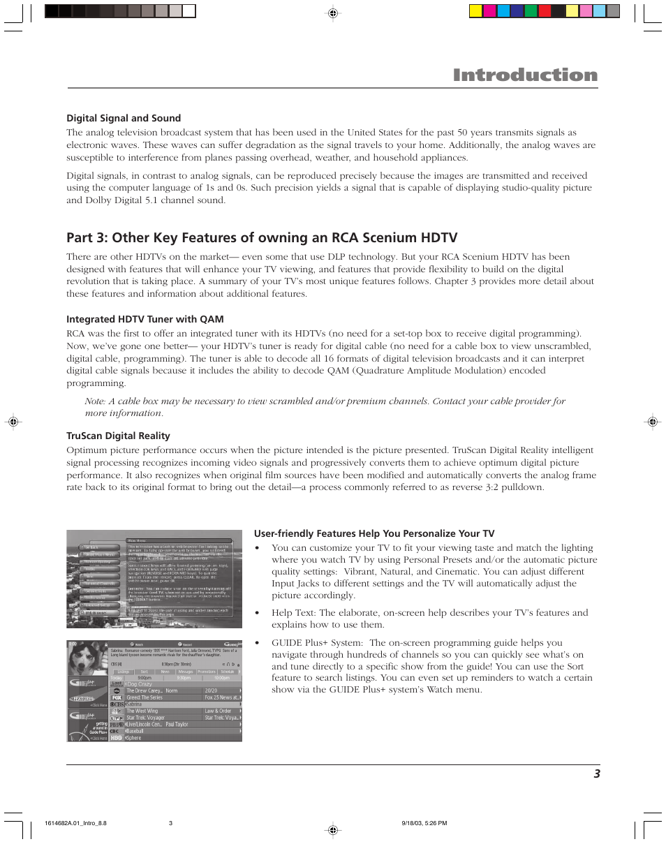 Introduction | RCA SCENIUM HDLP50W151 User Manual | Page 5 / 96