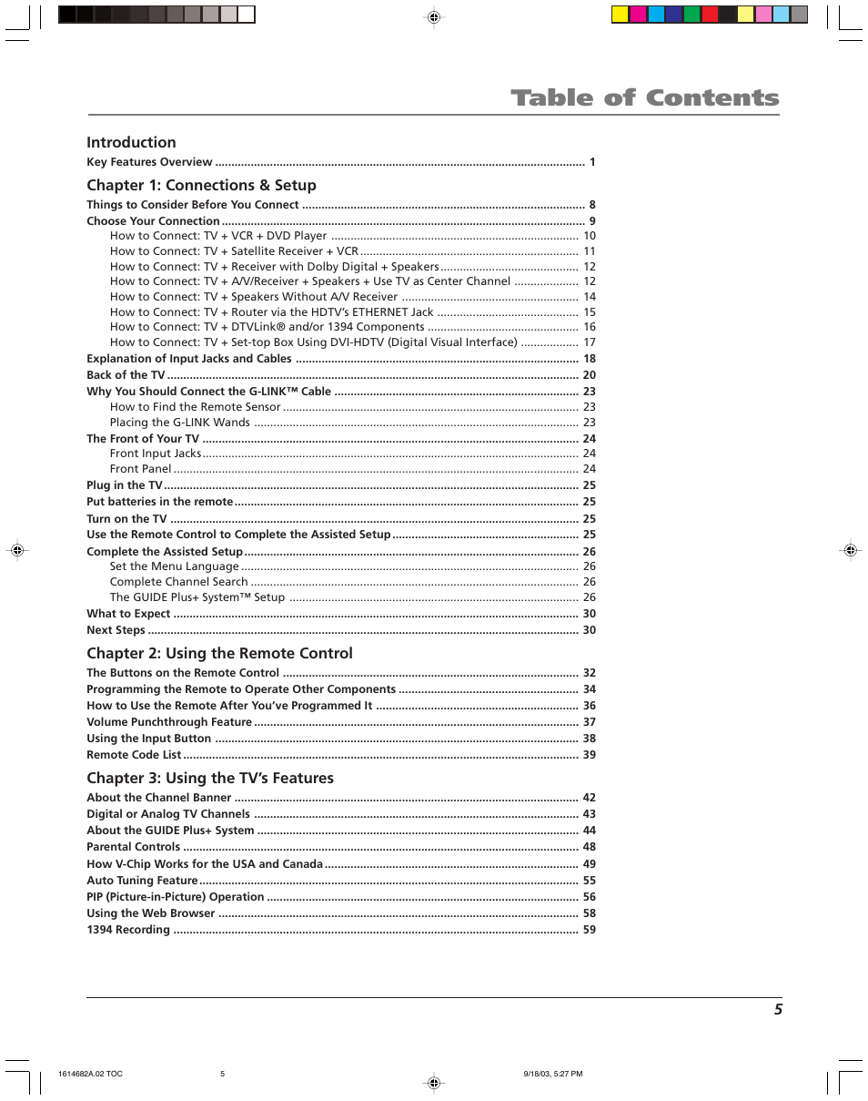 RCA SCENIUM HDLP50W151 User Manual | Page 7 / 96