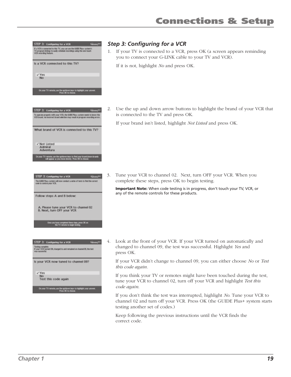 Connections & setup | RCA F27TF720 User Manual | Page 21 / 64