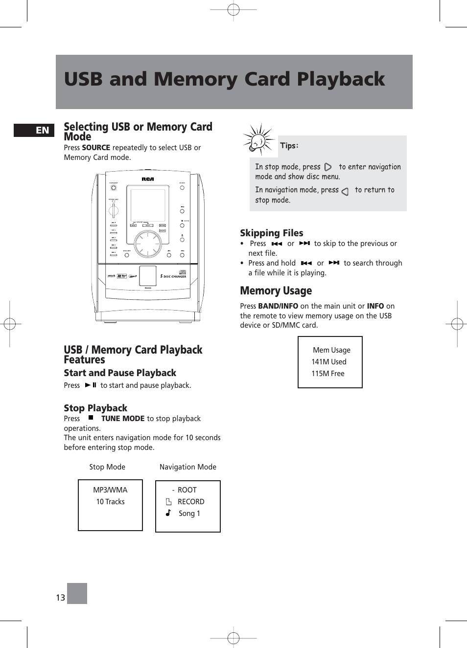 RCA RS2058 User Manual | Page 18 / 38