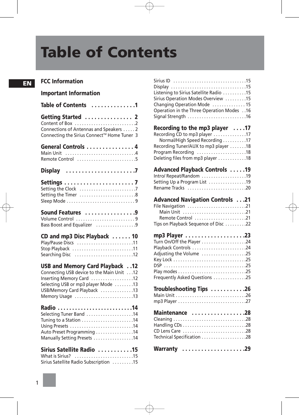 RCA RS2058 User Manual | Page 6 / 38