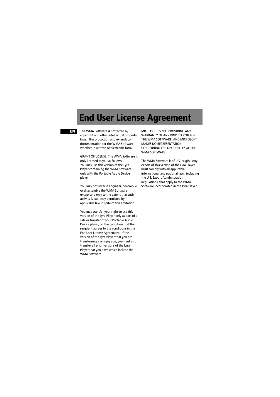 End user license agreement | RCA 5588825C User Manual | Page 9 / 39