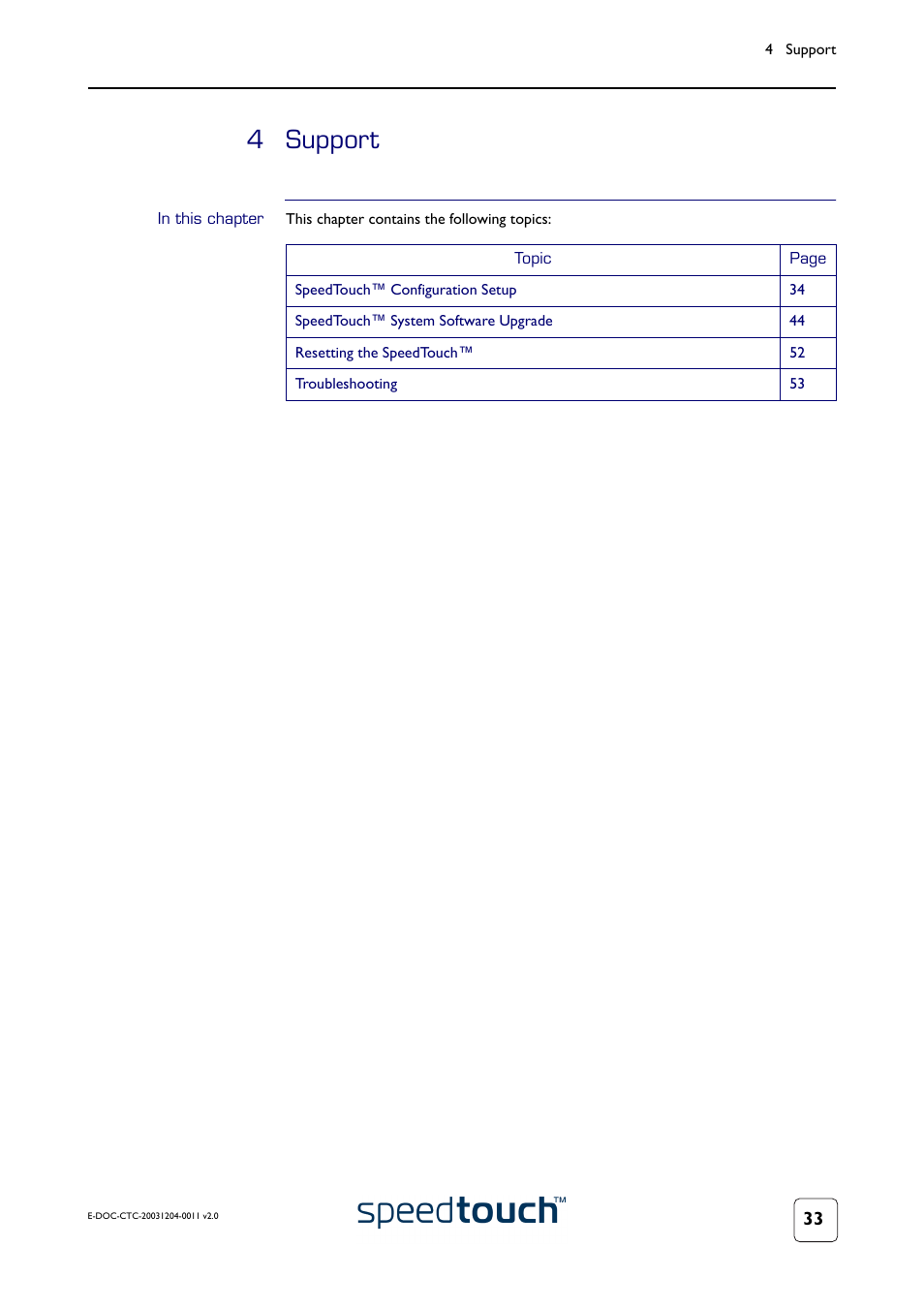 4 support, In this chapter | RCA 360 User Manual | Page 35 / 58