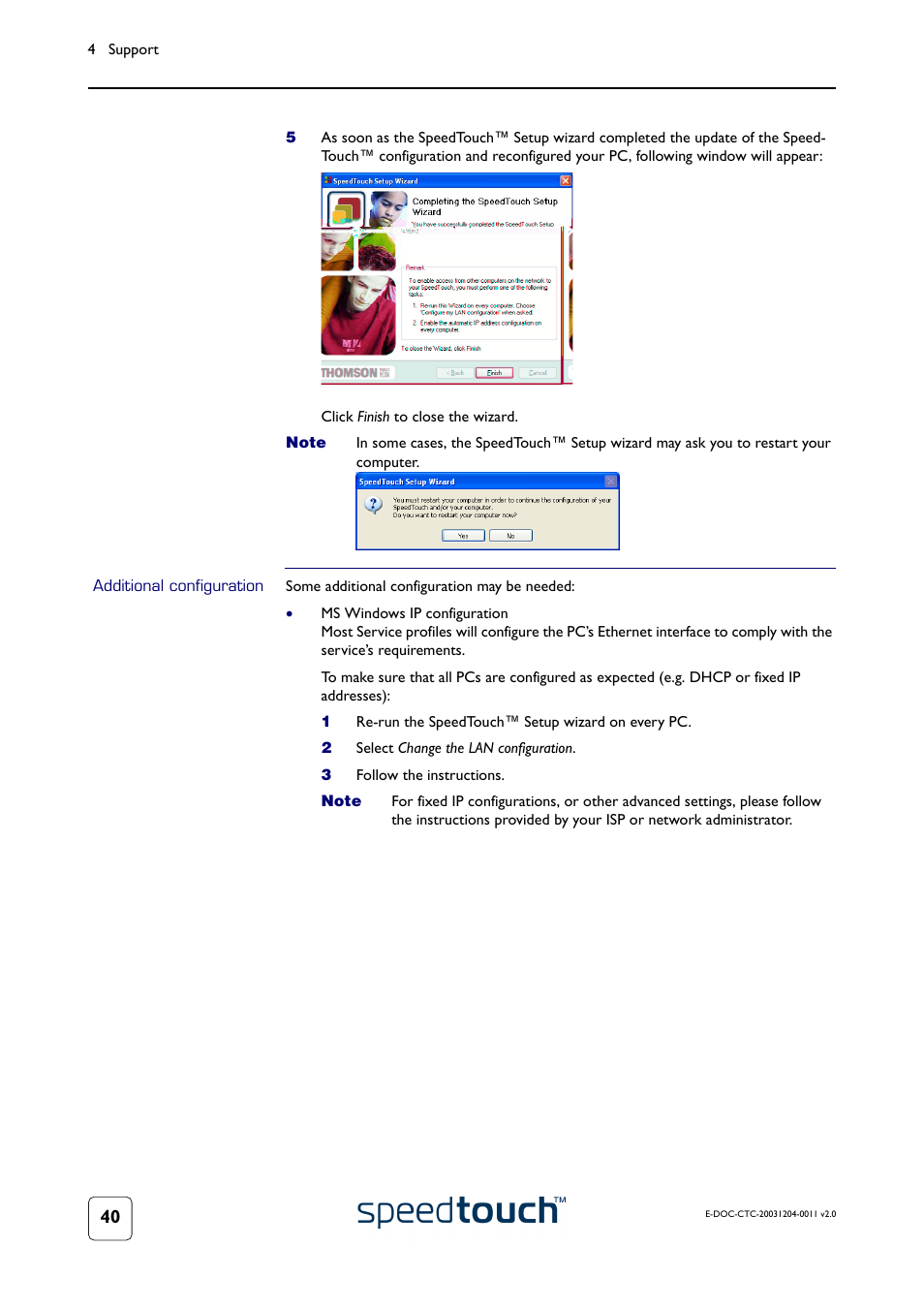 Additional configuration | RCA 360 User Manual | Page 42 / 58
