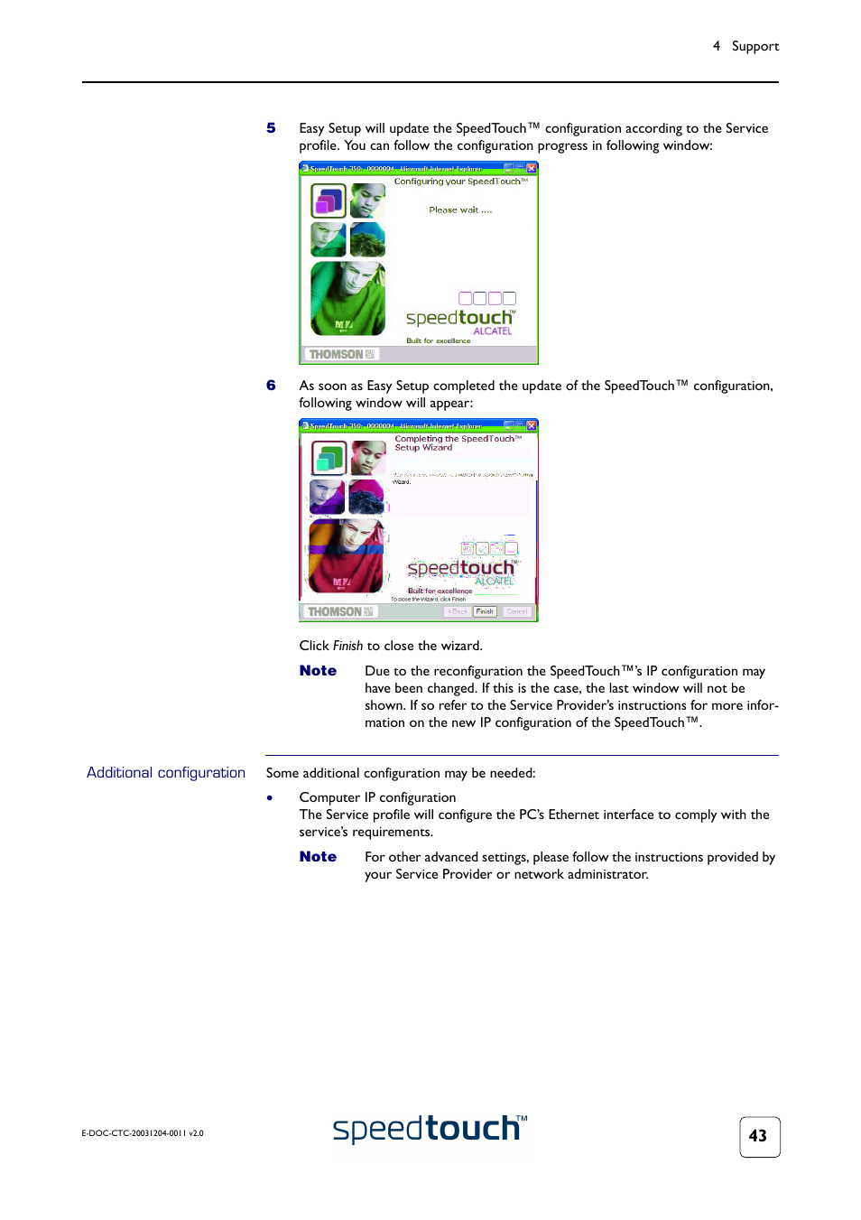 Additional configuration, If ne | RCA 360 User Manual | Page 45 / 58