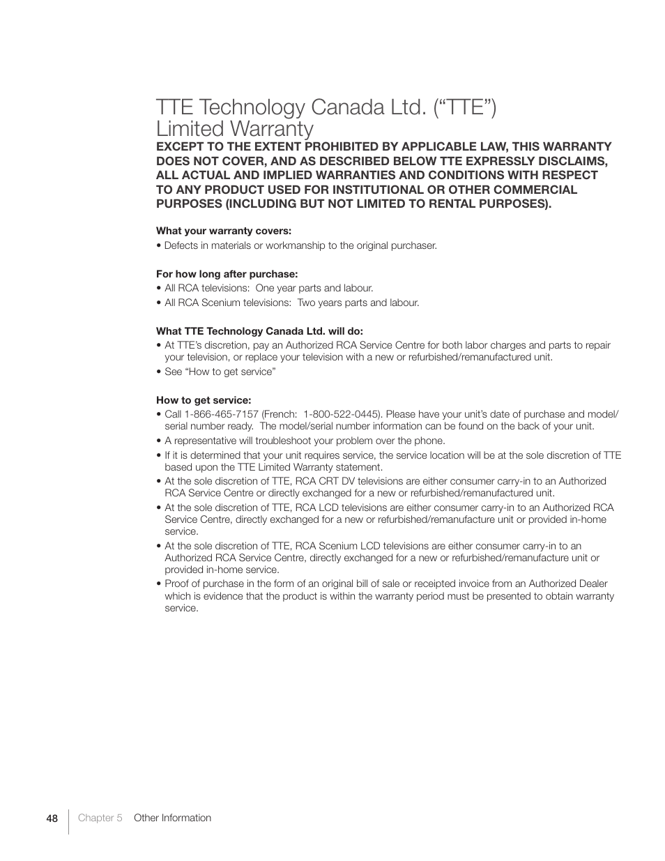 RCA L40HD36  ES User Manual | Page 48 / 52