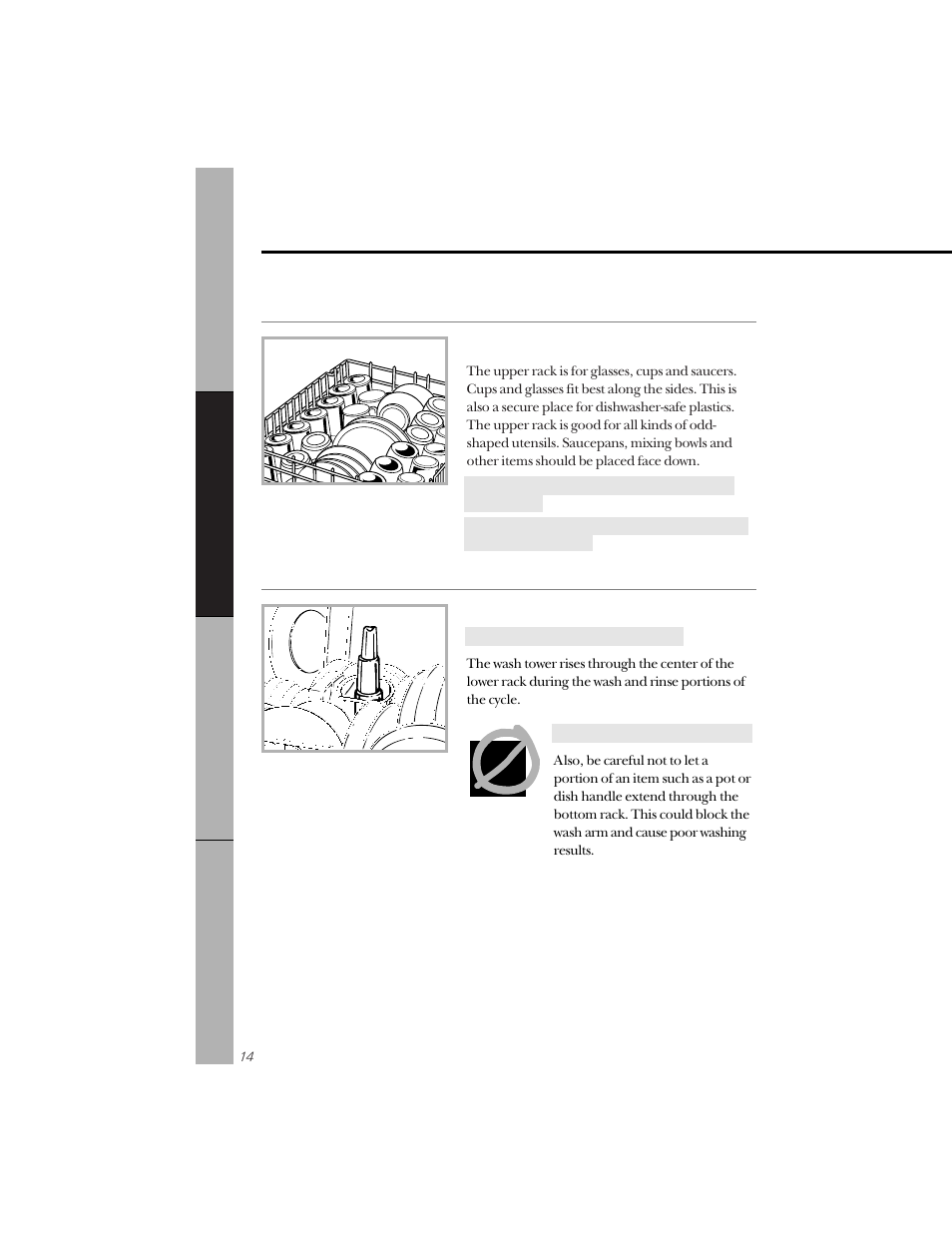 Loading the dishwasher racks, Loading the dishwasher racks , 15 | RCA PSD1000 User Manual | Page 14 / 32