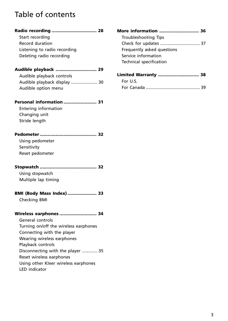 RCA S2502 User Manual | Page 3 / 41