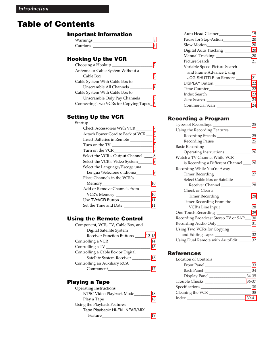 RCA VGM500 User Manual | Page 3 / 44