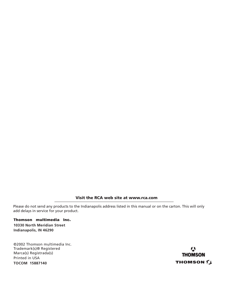 RCA TruFlat F32TF600 User Manual | Page 64 / 64