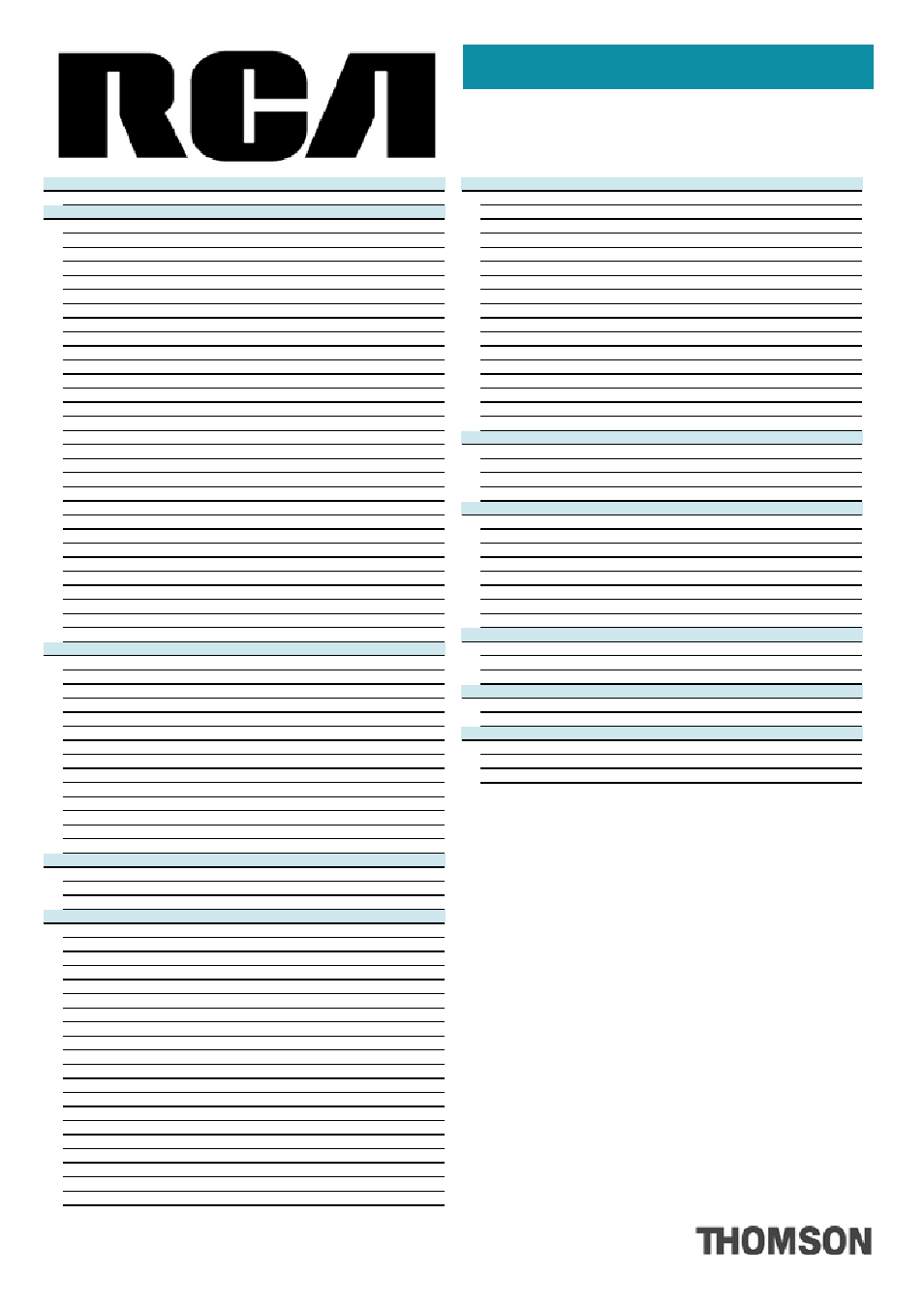 D61w20, Technical specifications | RCA D61W20 User Manual | Page 2 / 2