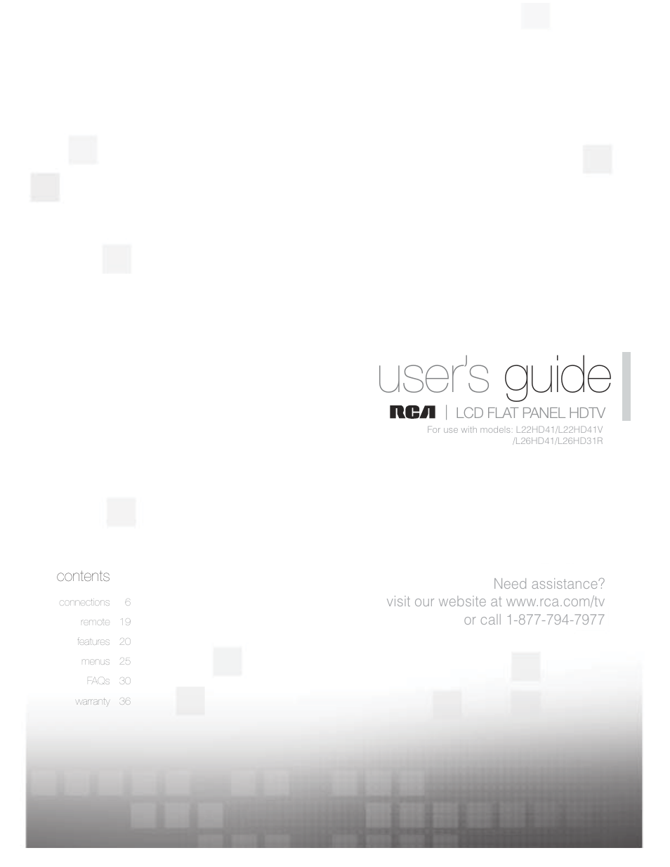 RCA L22HD41V User Manual | 40 pages