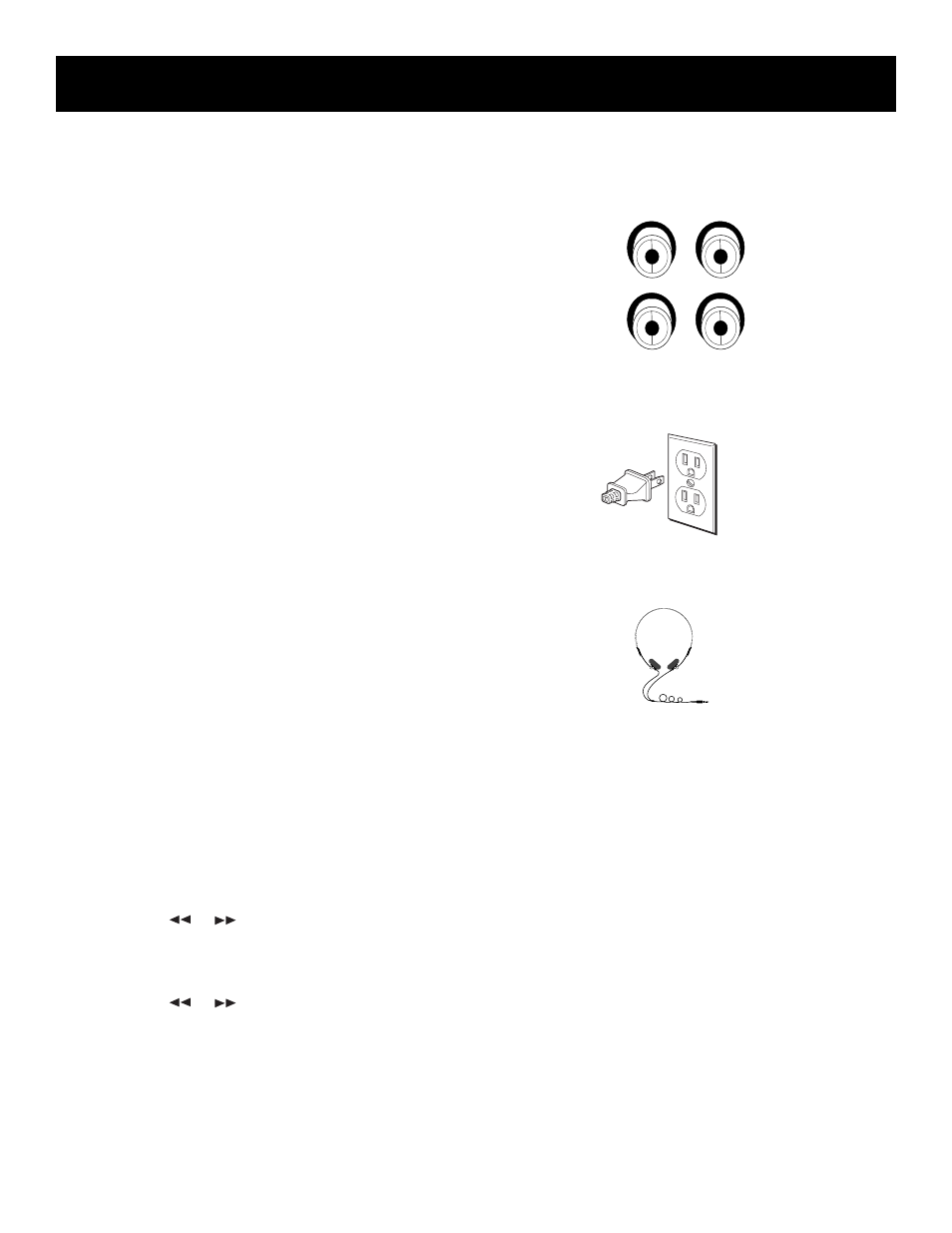 Setting up the system, Connecting components, Connecting for power | Using headphones, Setting the timer/clock | RCA RP-9349  ES User Manual | Page 7 / 42