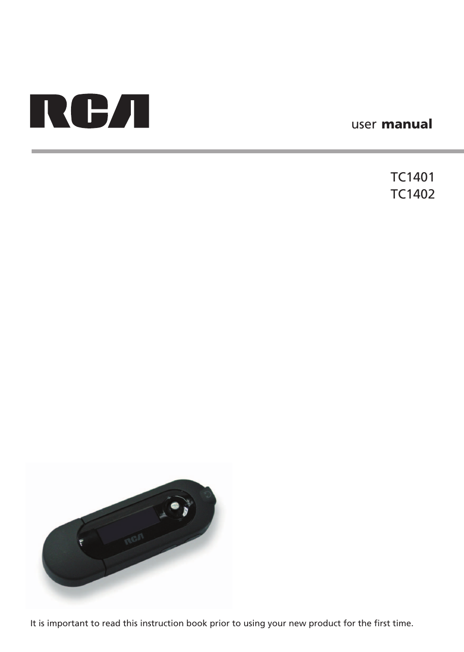 RCA TC1402 User Manual | 40 pages