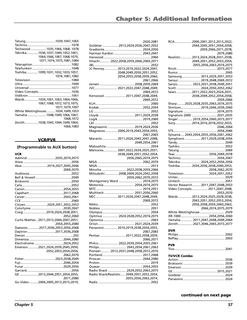 Chapter 5: additional information | RCA Lyra X3030 User Manual | Page 63 / 68