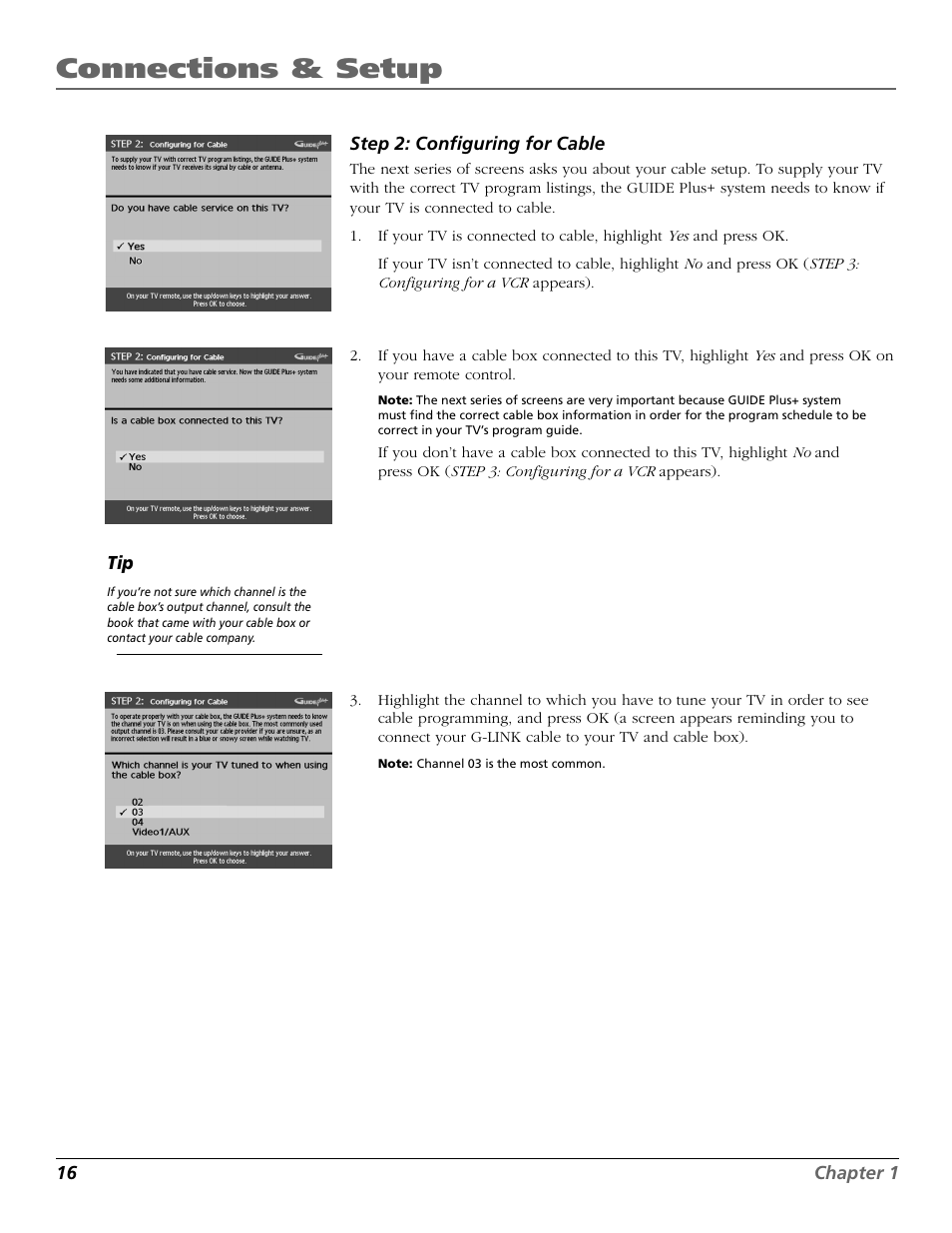 Connections & setup | RCA F25423 User Manual | Page 18 / 64