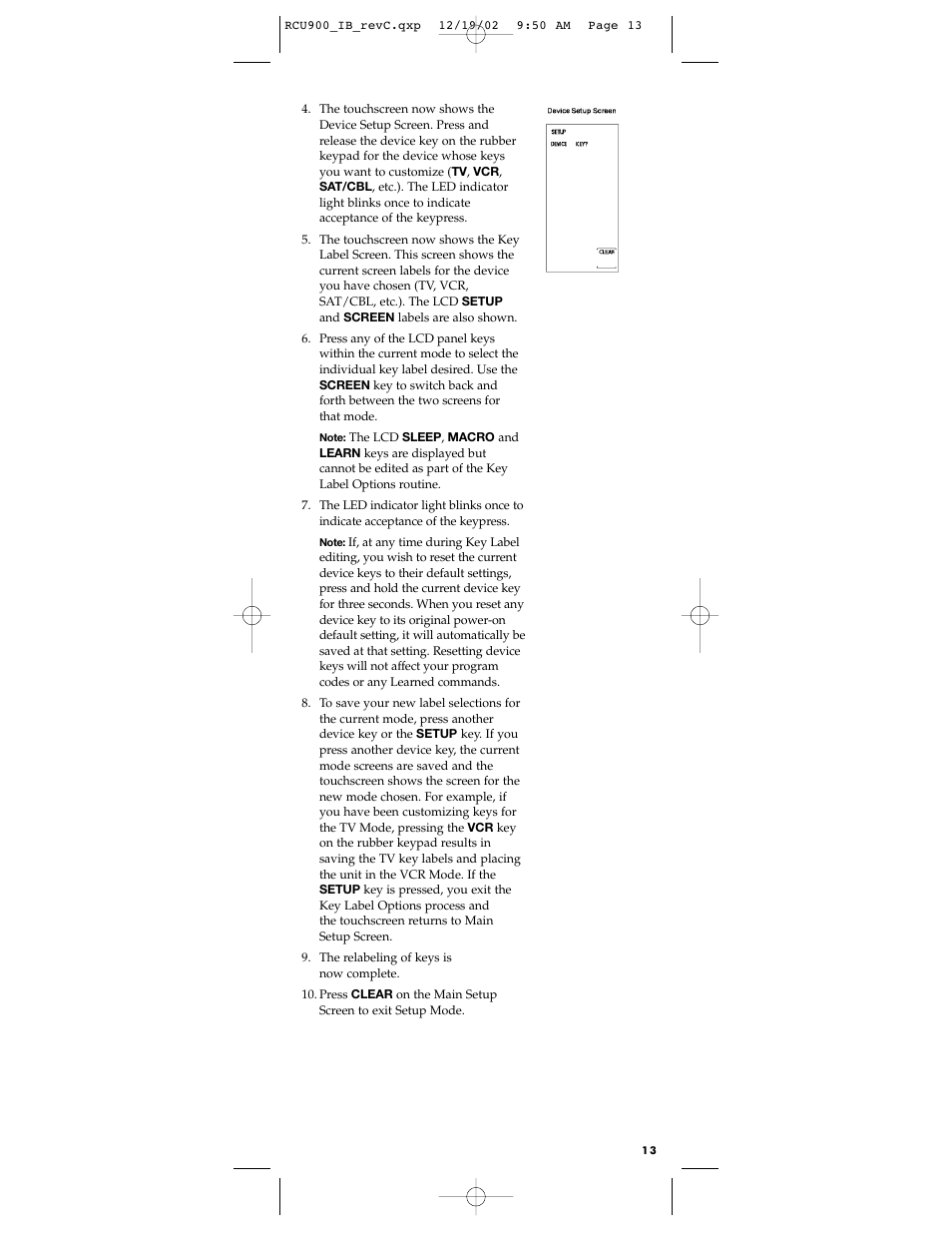 RCA RCU900 User Manual | Page 13 / 36