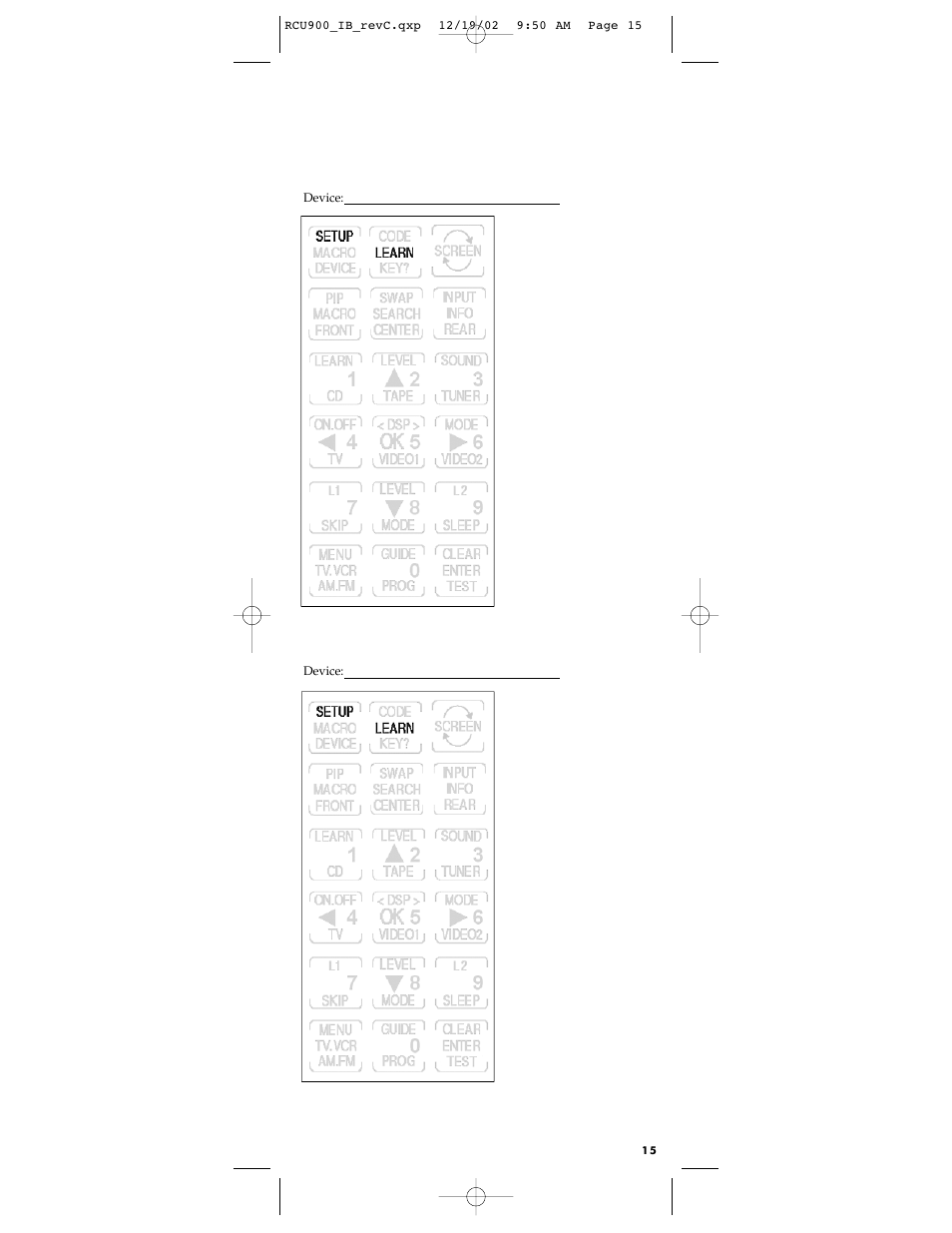 RCA RCU900 User Manual | Page 15 / 36