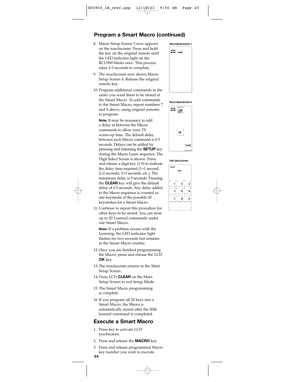 RCA RCU900 User Manual | Page 20 / 36