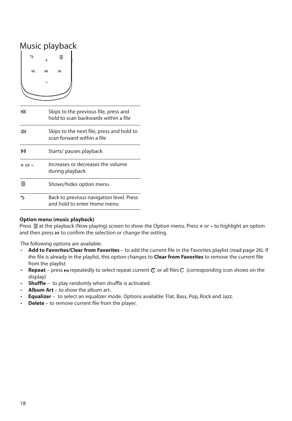 Music playback | RCA M4604 User Manual | Page 19 / 36